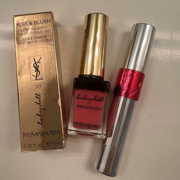 YSL Kiss & Blush #8 and #10 and Tint-in-oil - Picture 1 of 3